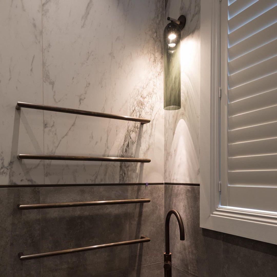 Modern Cylindrical Wall Lamp – Glass & Metal Fixture