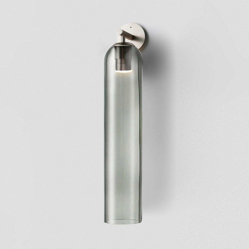 Modern Cylindrical Wall Lamp – Glass & Metal Fixture