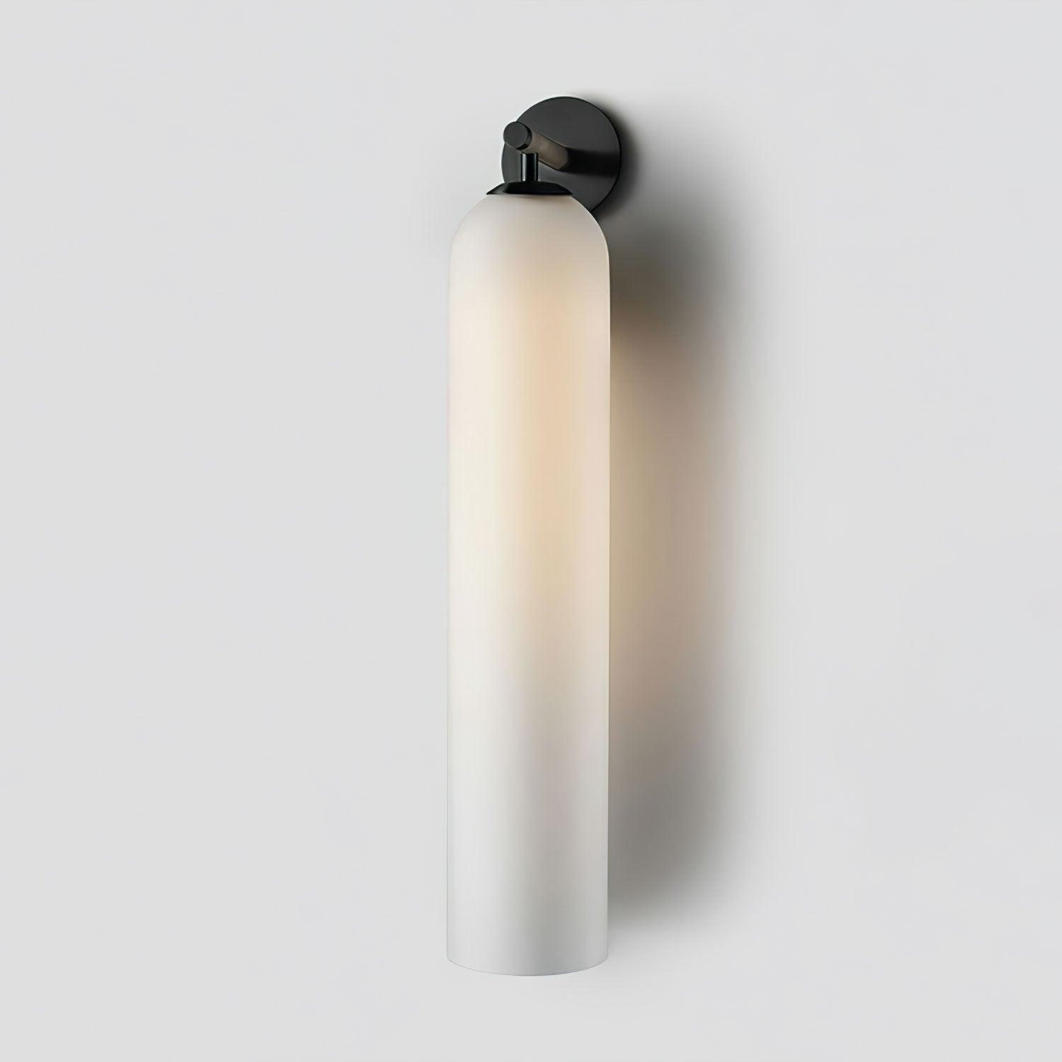 Modern Cylindrical Wall Lamp – Glass & Metal Fixture
