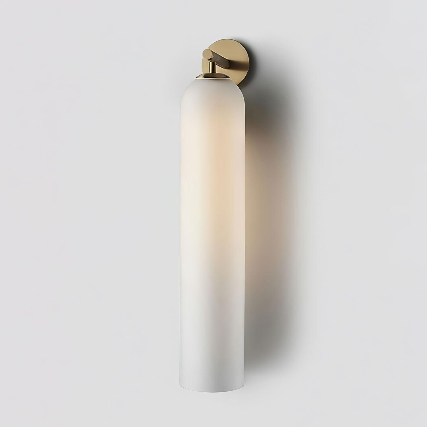 Modern Cylindrical Wall Lamp – Glass & Metal Fixture
