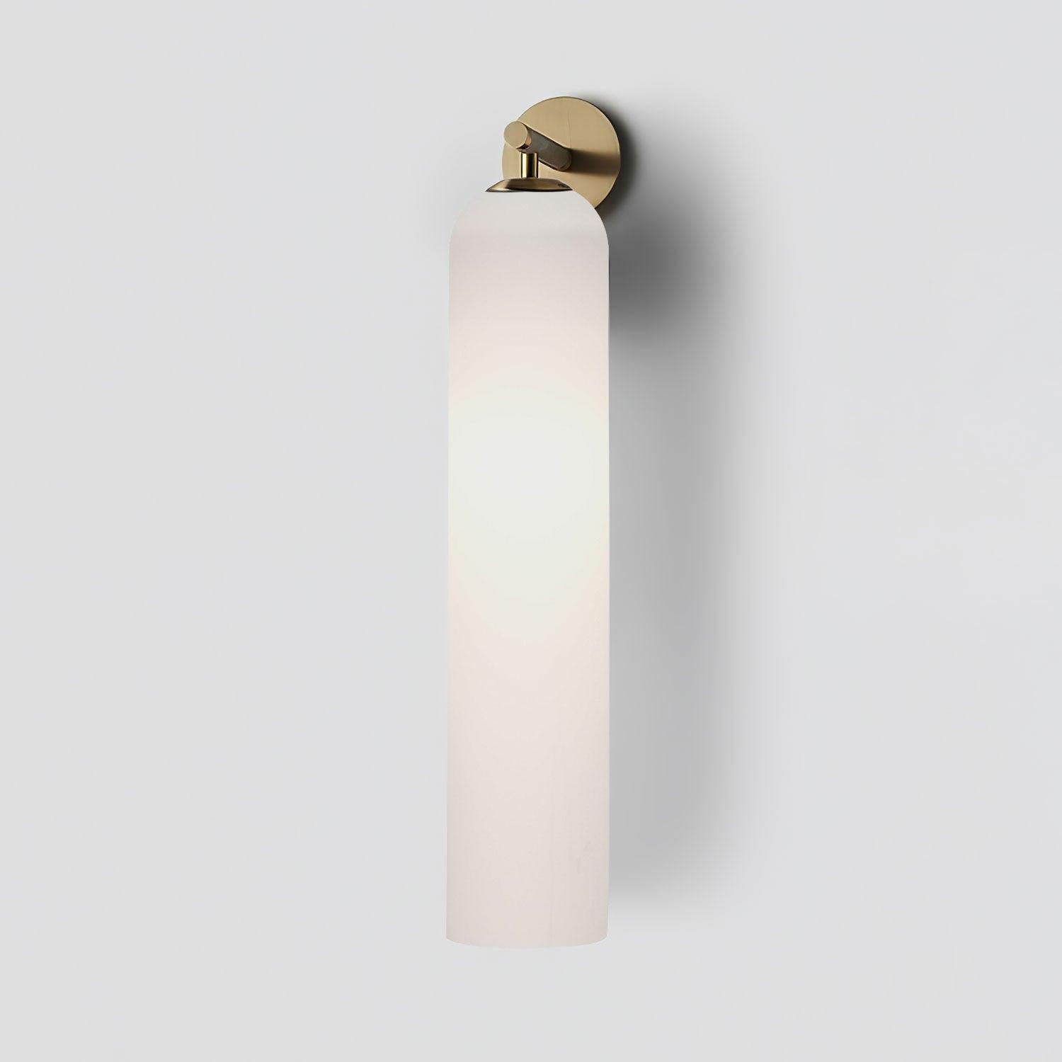 Modern Cylindrical Wall Lamp – Glass & Metal Fixture