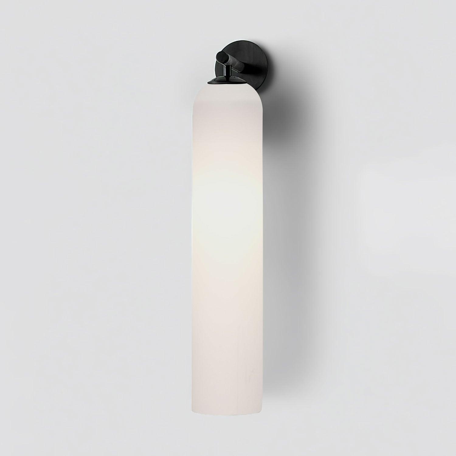 Modern Cylindrical Wall Lamp – Glass & Metal Fixture