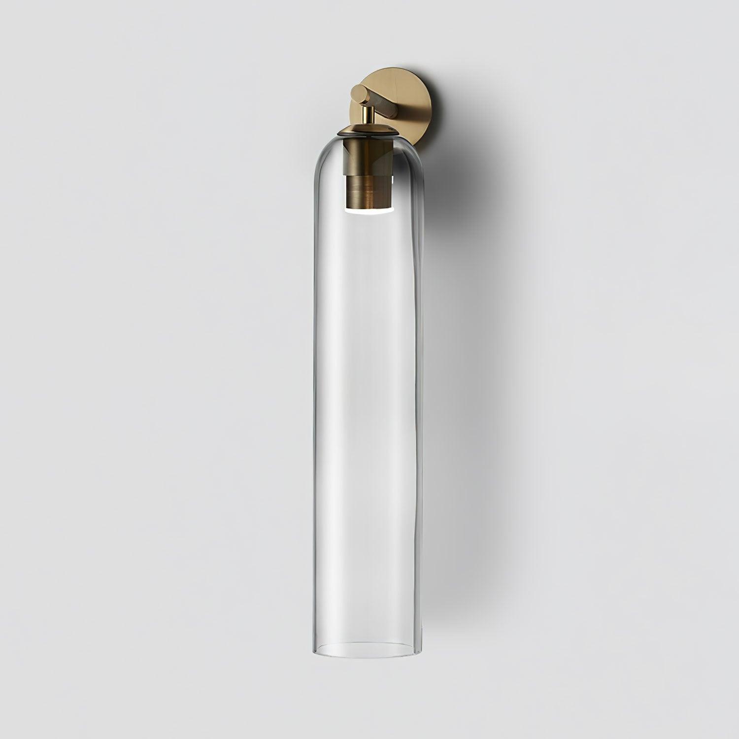 Modern Cylindrical Wall Lamp – Glass & Metal Fixture