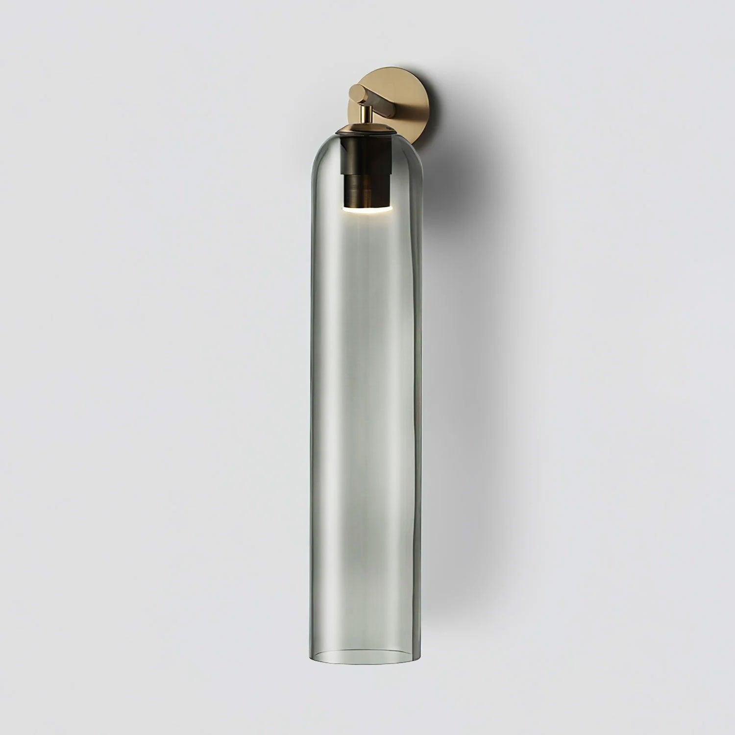 Modern Cylindrical Wall Lamp – Glass & Metal Fixture