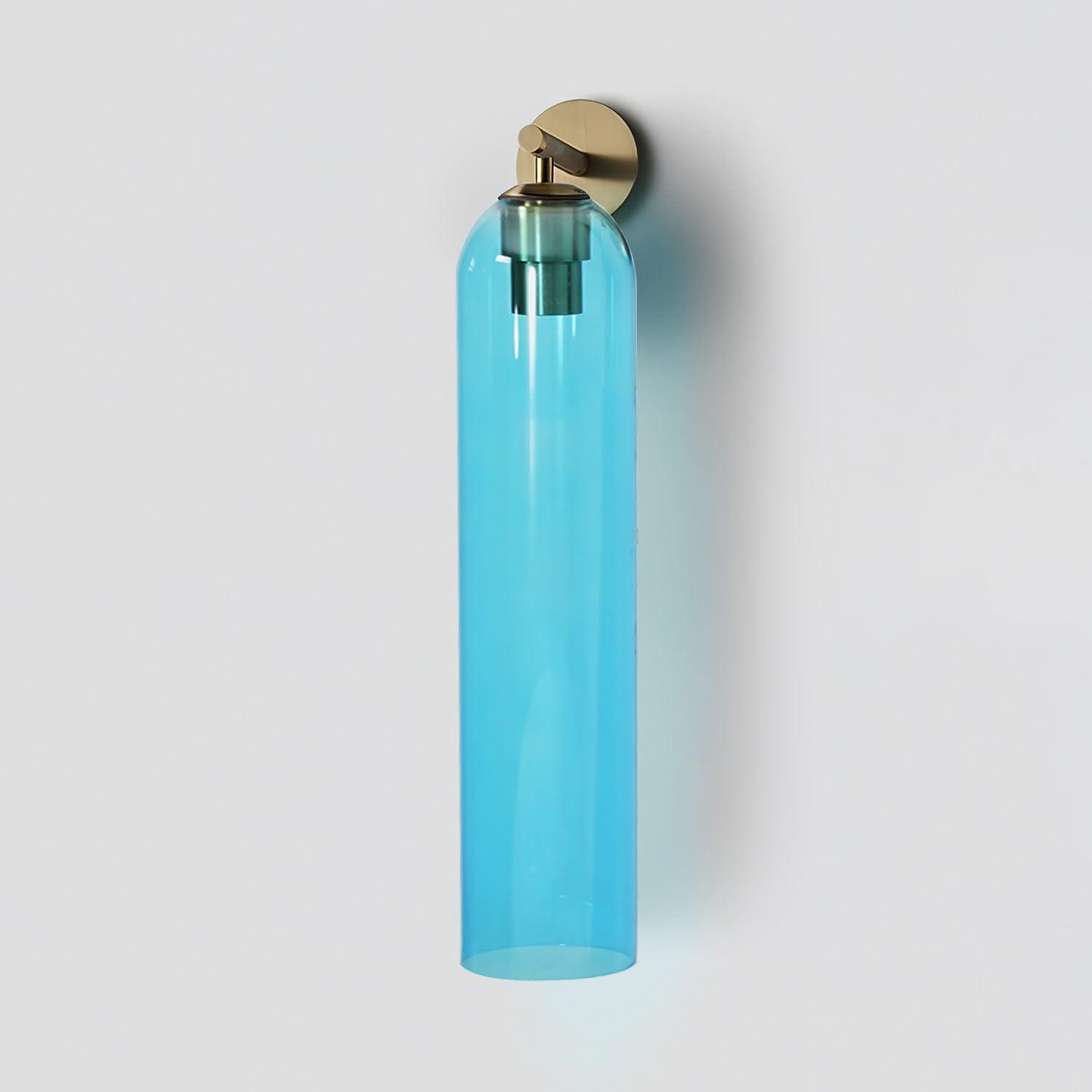 Modern Cylindrical Wall Lamp – Glass & Metal Fixture