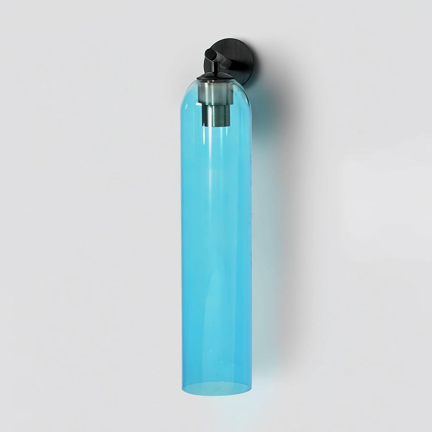 Modern Cylindrical Wall Lamp – Glass & Metal Fixture