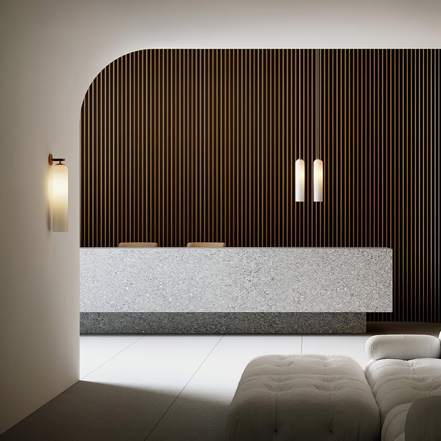 Modern Cylindrical Wall Lamp – Glass & Metal Fixture