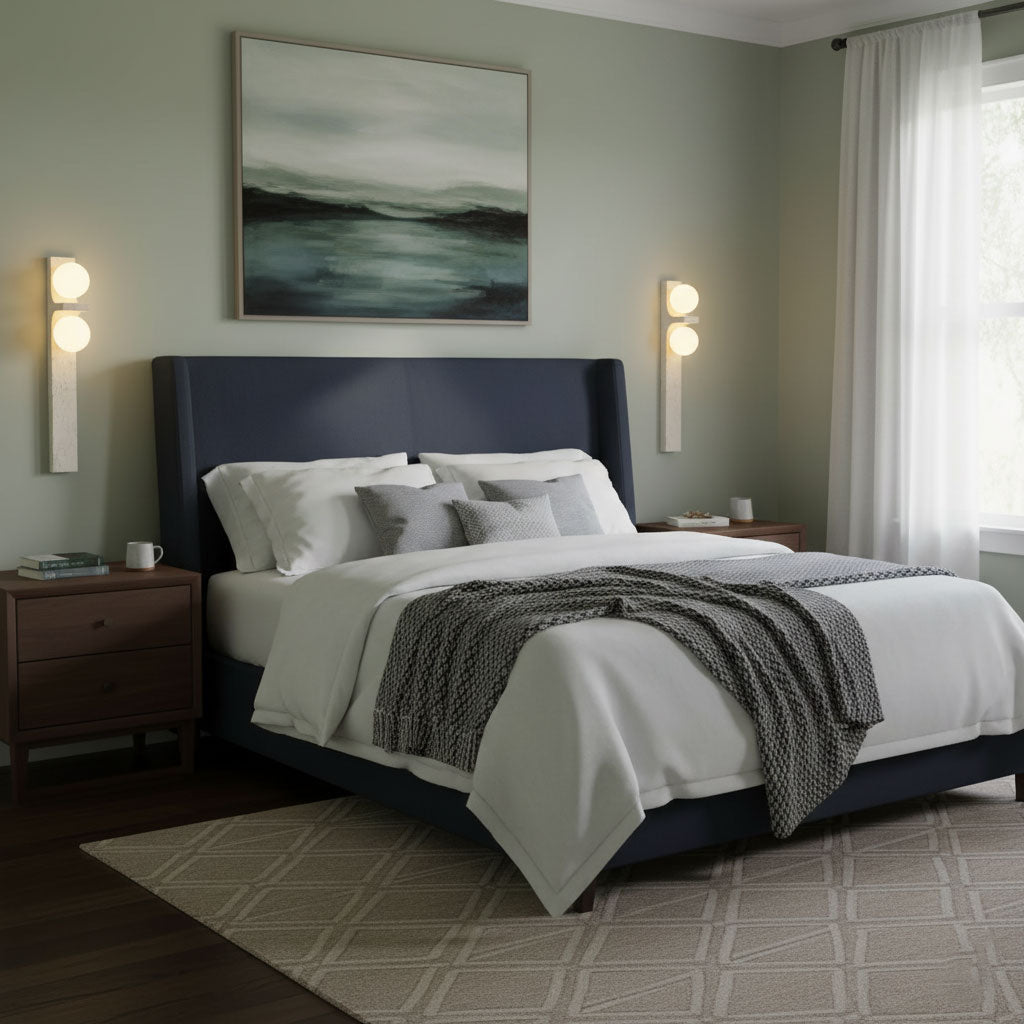 Asymmetrical Travertine Wall Sconce – Yellow Stone LED Indoor Lamp