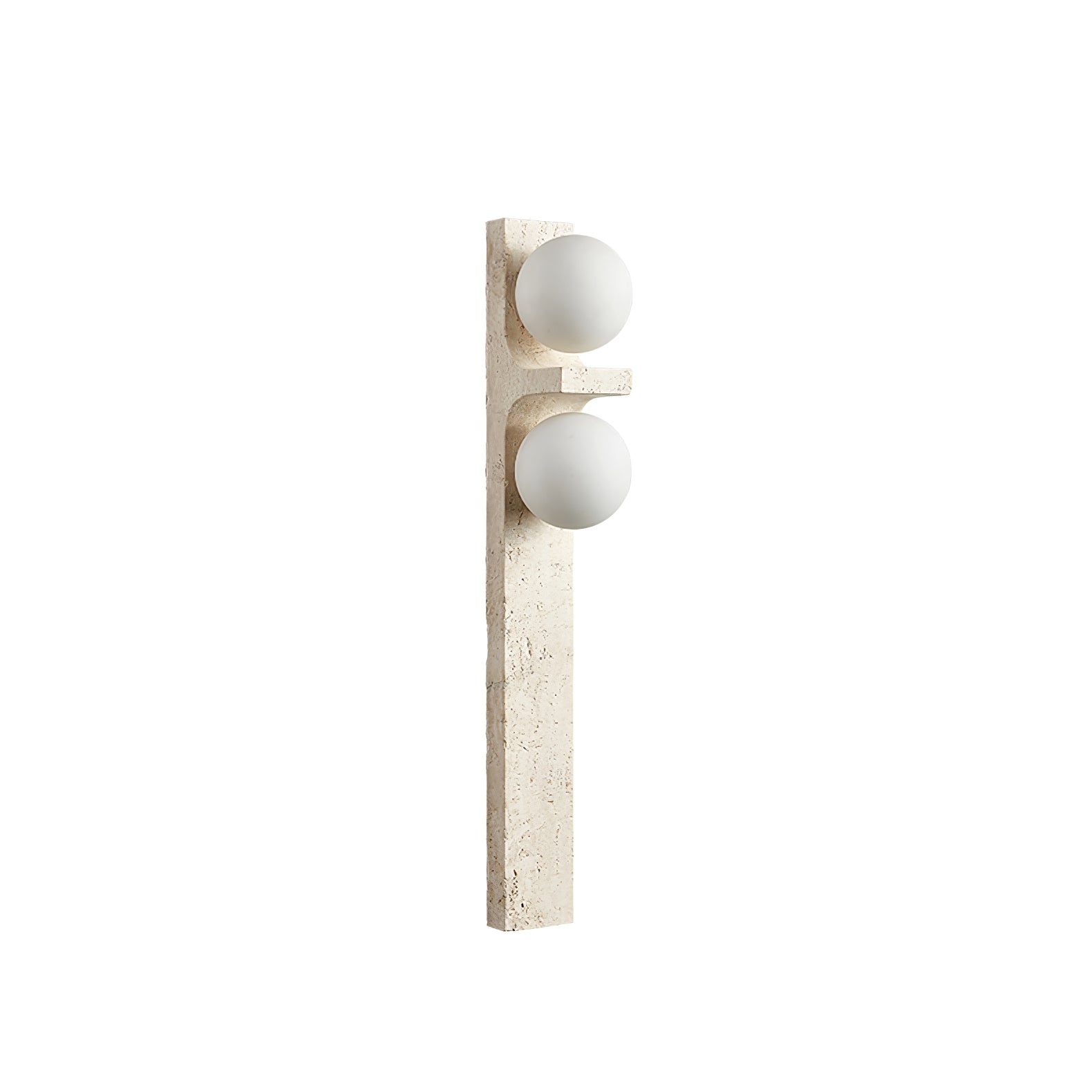 Asymmetrical Travertine Wall Sconce – Yellow Stone LED Indoor Lamp