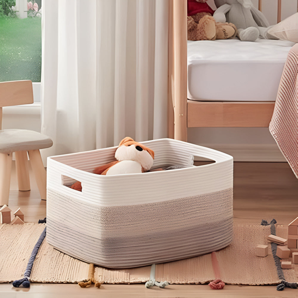 Soft Woven Cotton Rope Basket | Durable Storage Basket