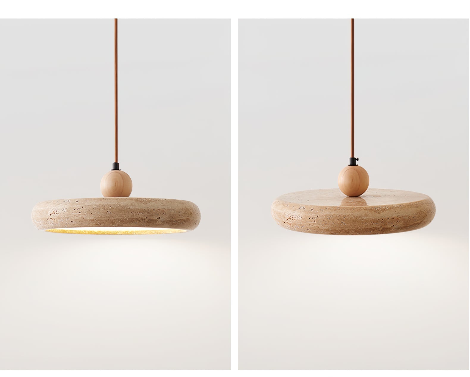 Minimalist Travertine Ceiling Lamp – Indoor LED Pendant Lamp