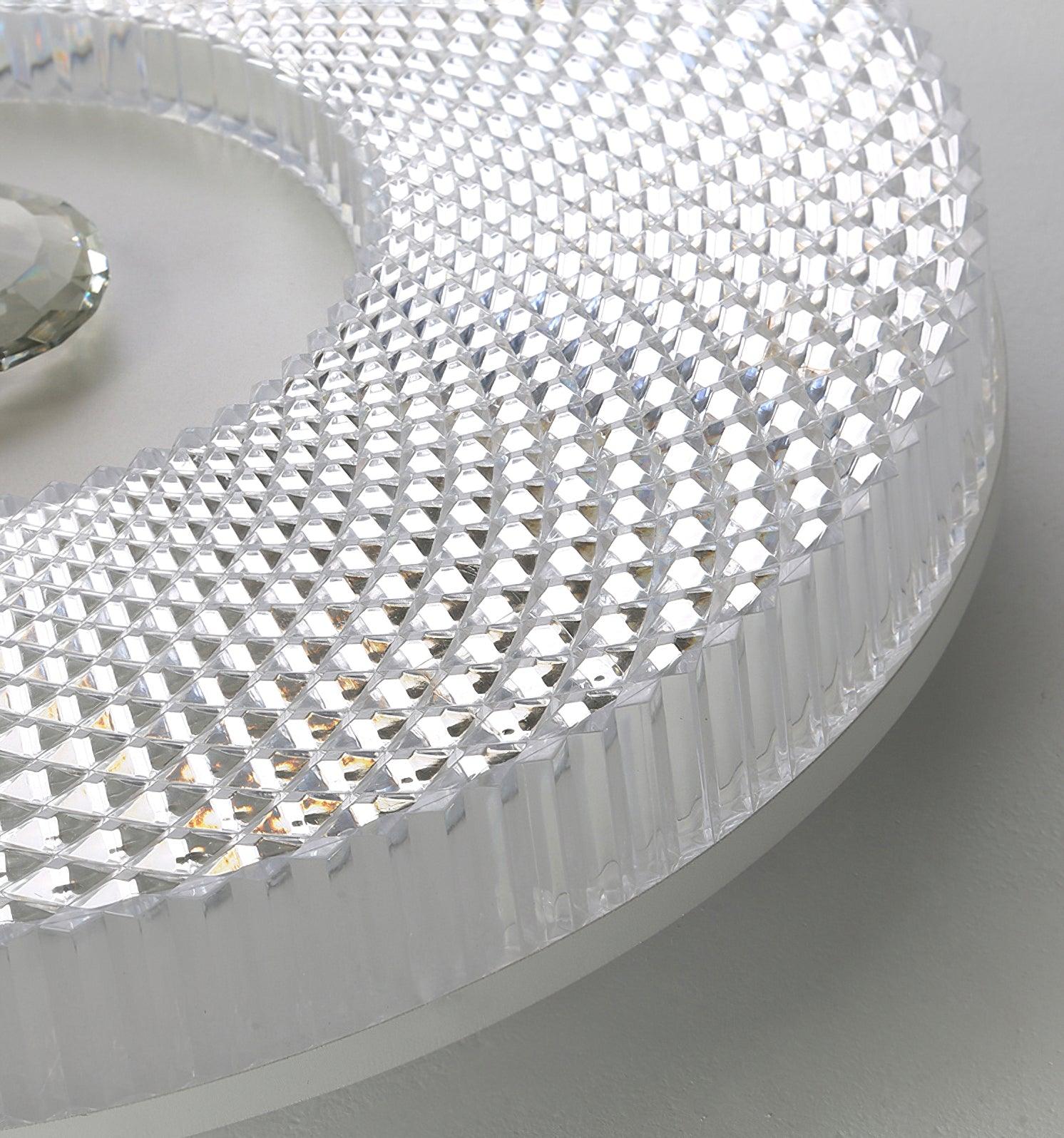 Modern LED Flush Mount Ceiling Light - Metal and Acrylic Fixture