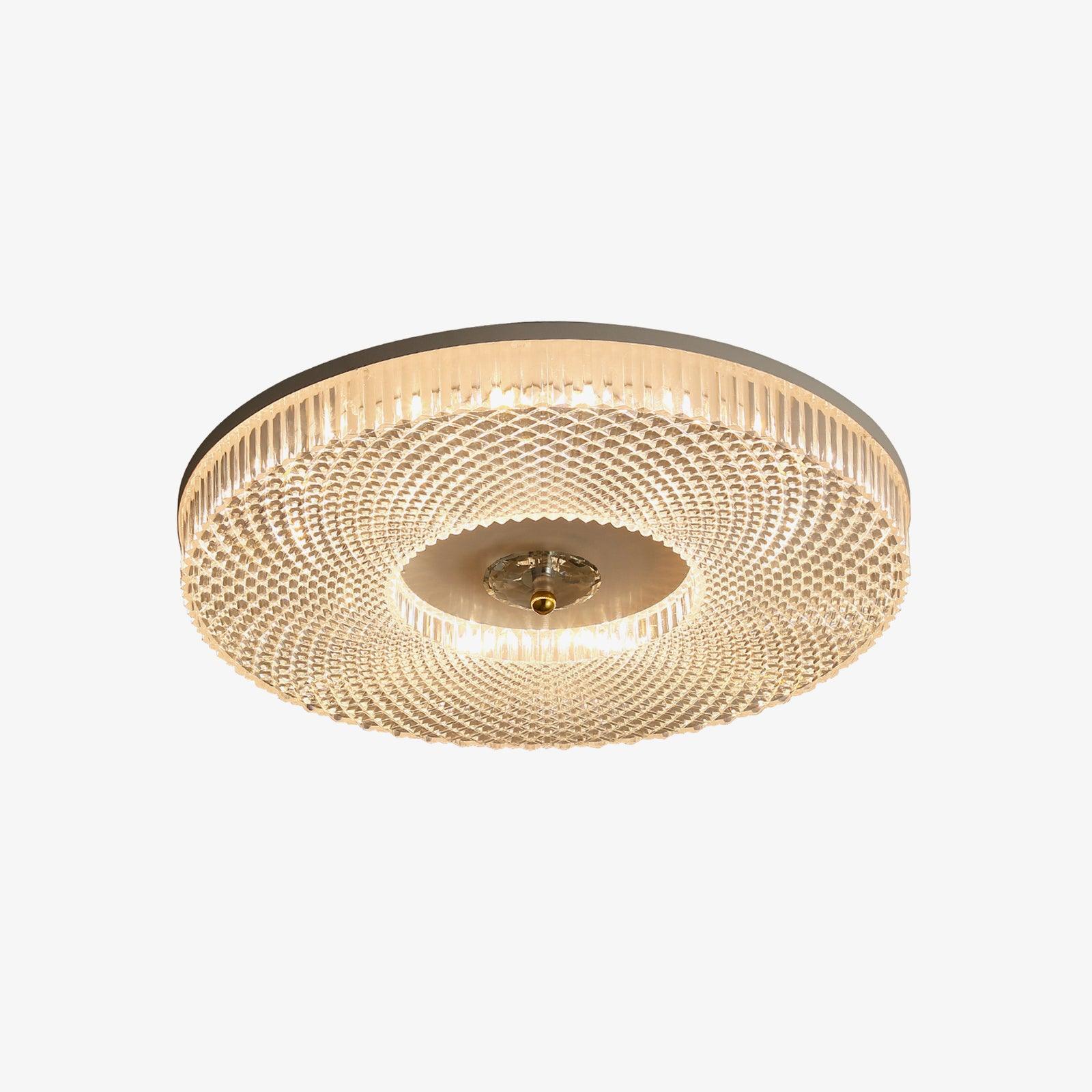 Modern LED Flush Mount Ceiling Light - Metal and Acrylic Fixture