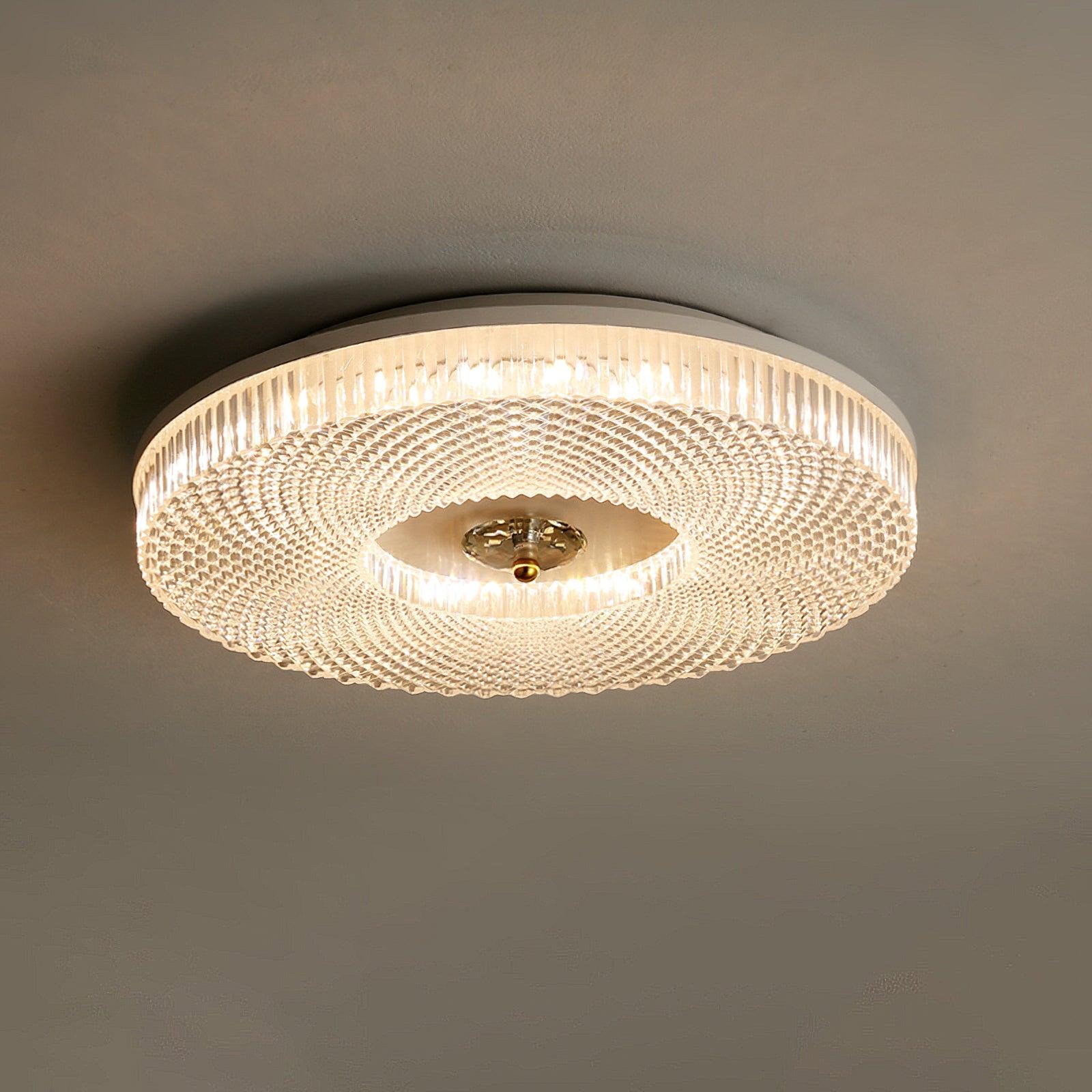 Modern LED Flush Mount Ceiling Light - Metal and Acrylic Fixture