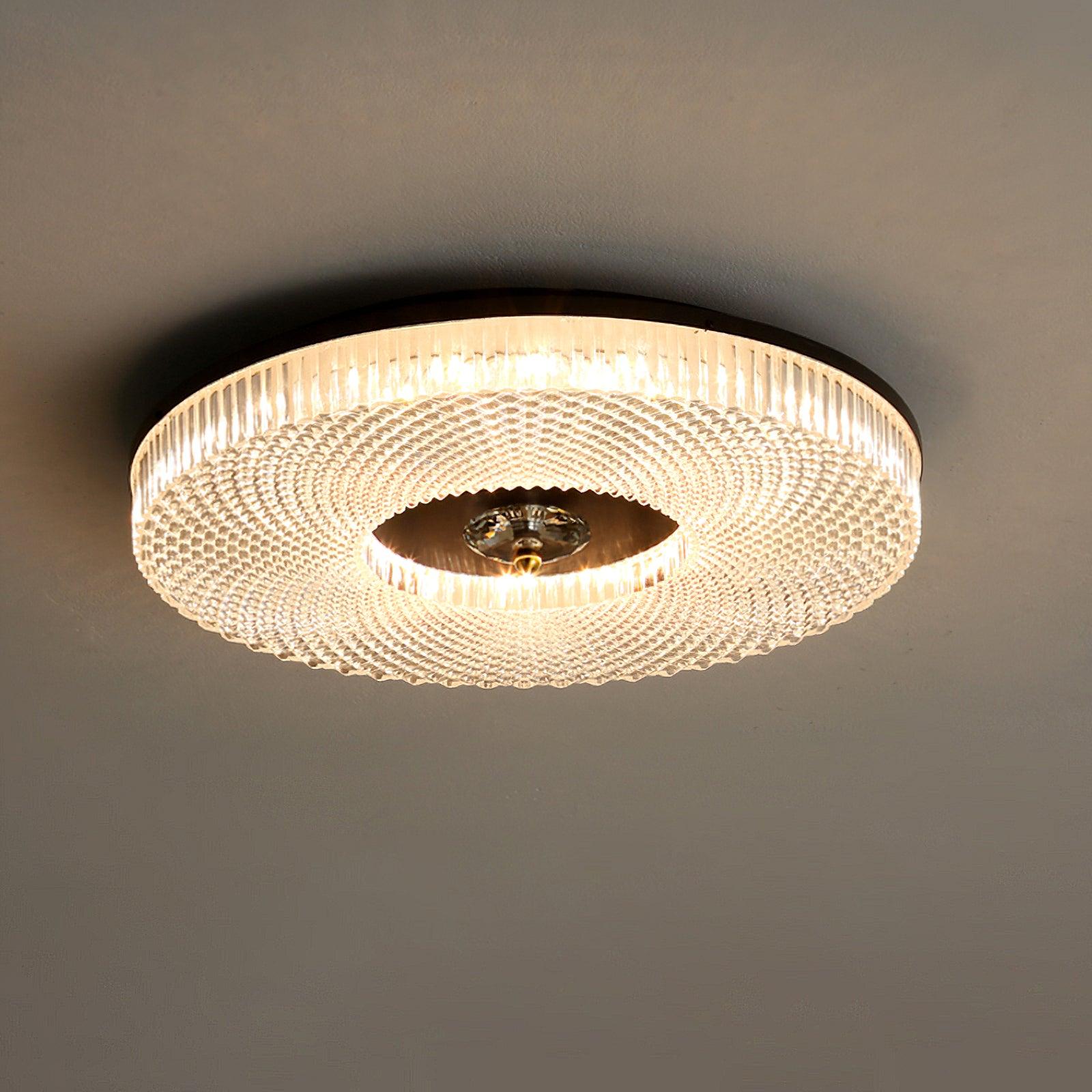Modern LED Flush Mount Ceiling Light - Metal and Acrylic Fixture