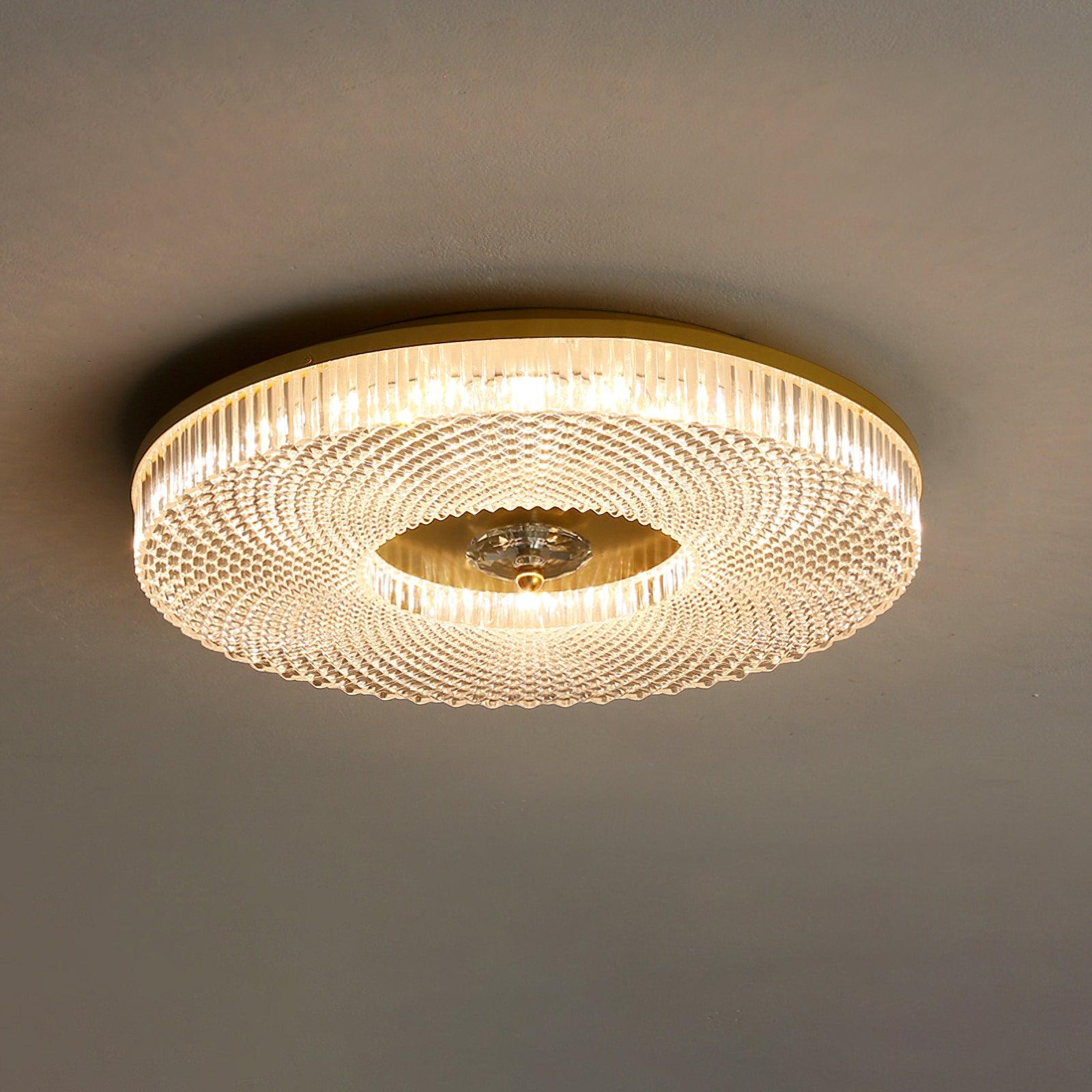 Modern LED Flush Mount Ceiling Light - Metal and Acrylic Fixture