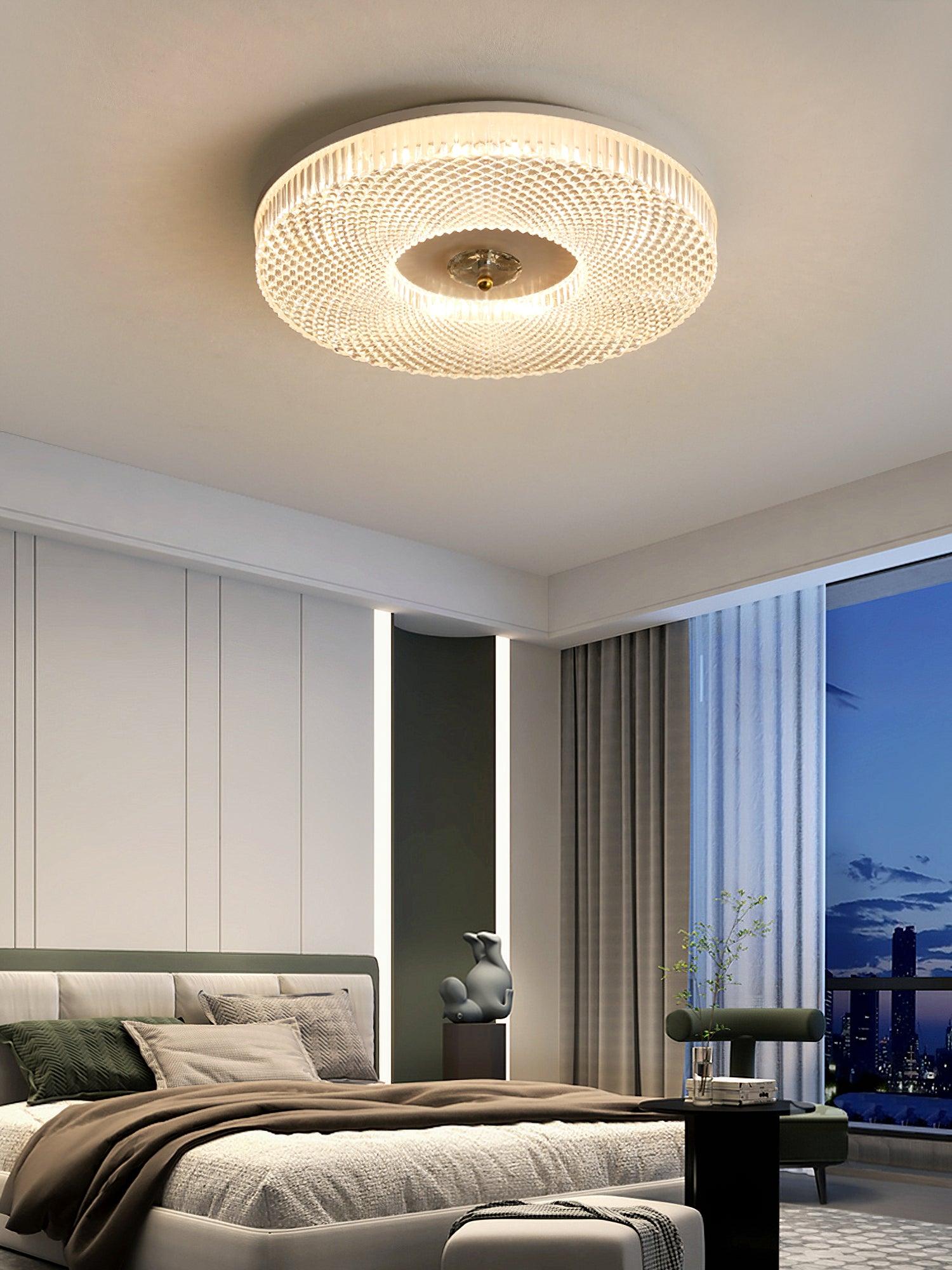 Modern LED Flush Mount Ceiling Light - Metal and Acrylic Fixture
