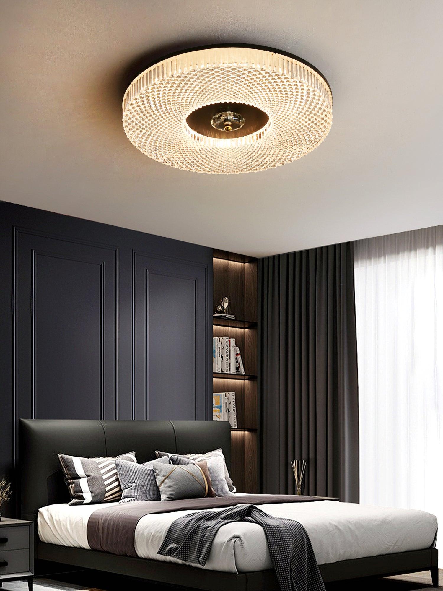 Modern LED Flush Mount Ceiling Light - Metal and Acrylic Fixture
