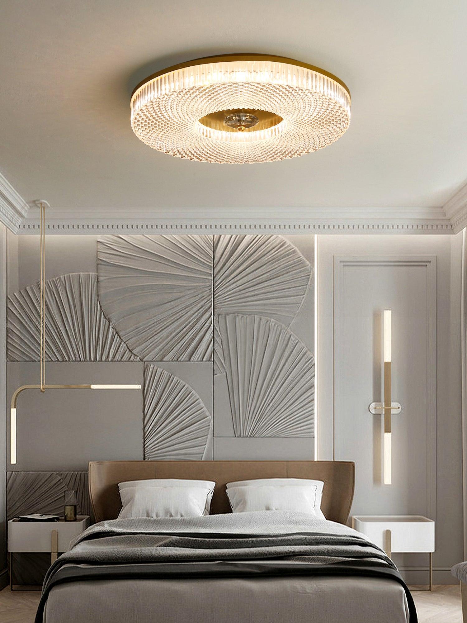 Modern LED Flush Mount Ceiling Light - Metal and Acrylic Fixture