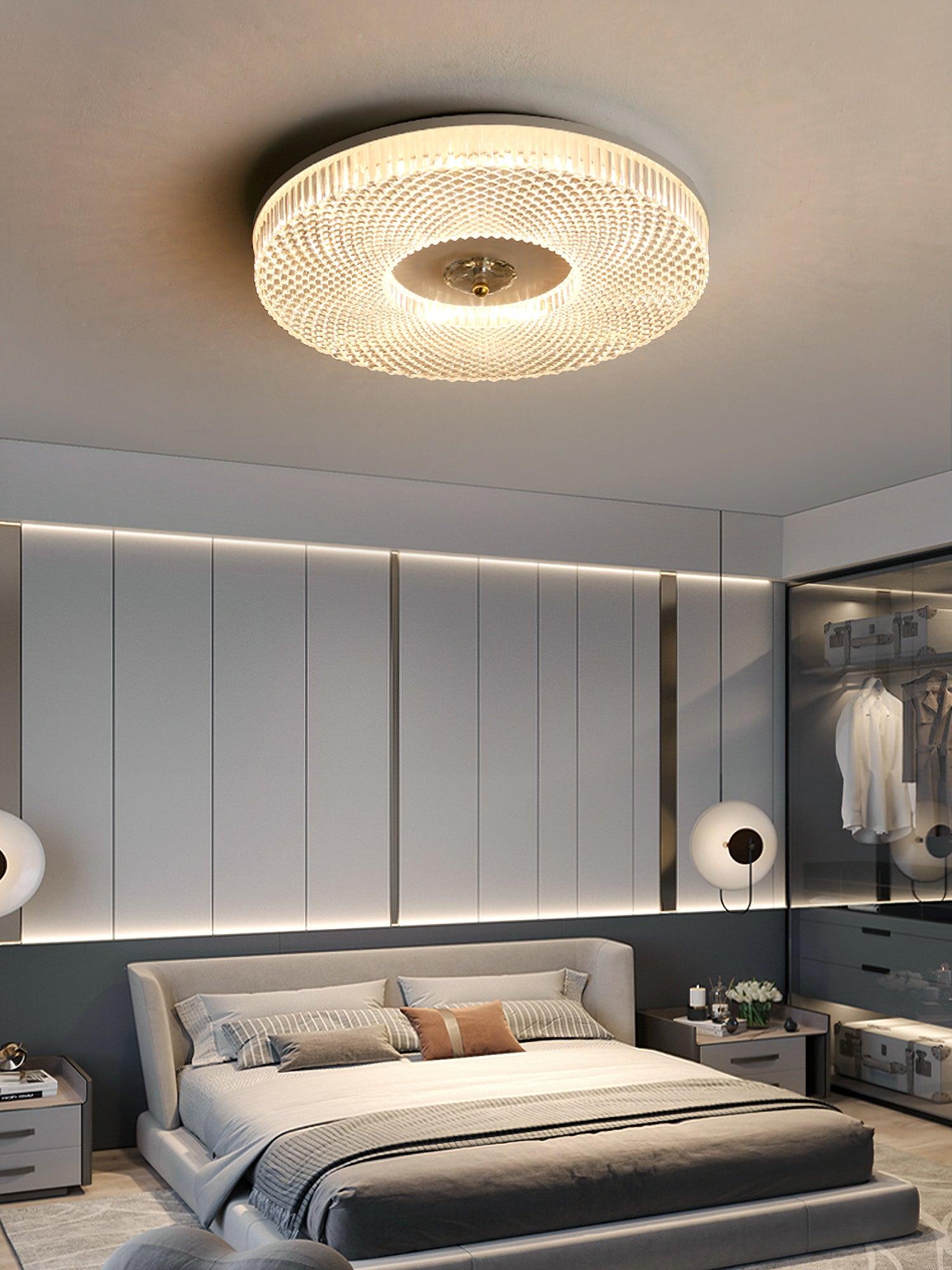 Modern LED Flush Mount Ceiling Light - Metal and Acrylic Fixture