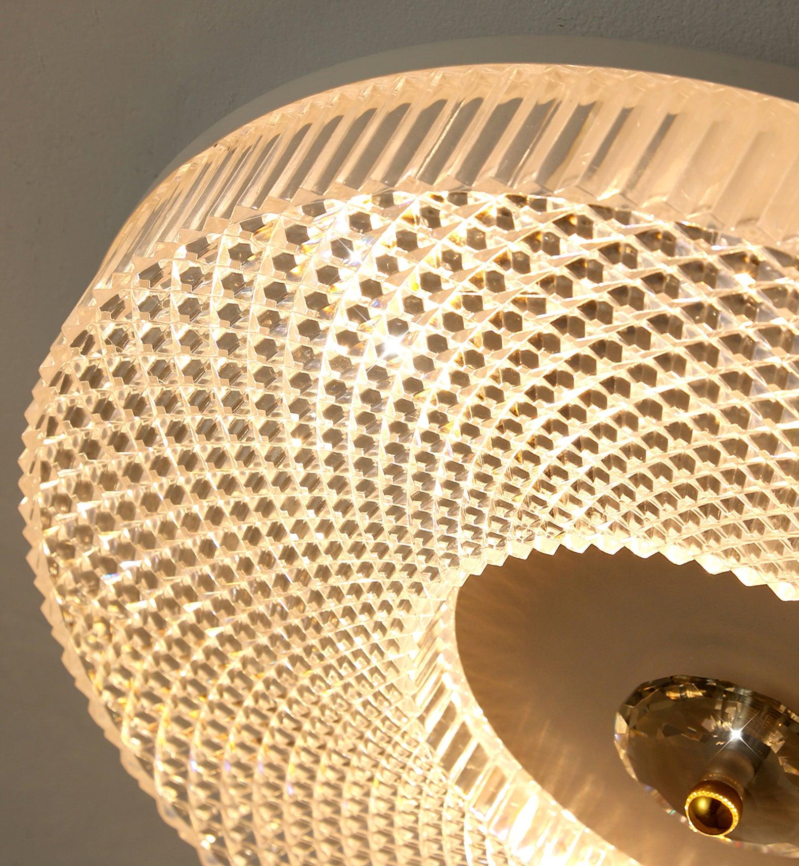 Modern LED Flush Mount Ceiling Light - Metal and Acrylic Fixture