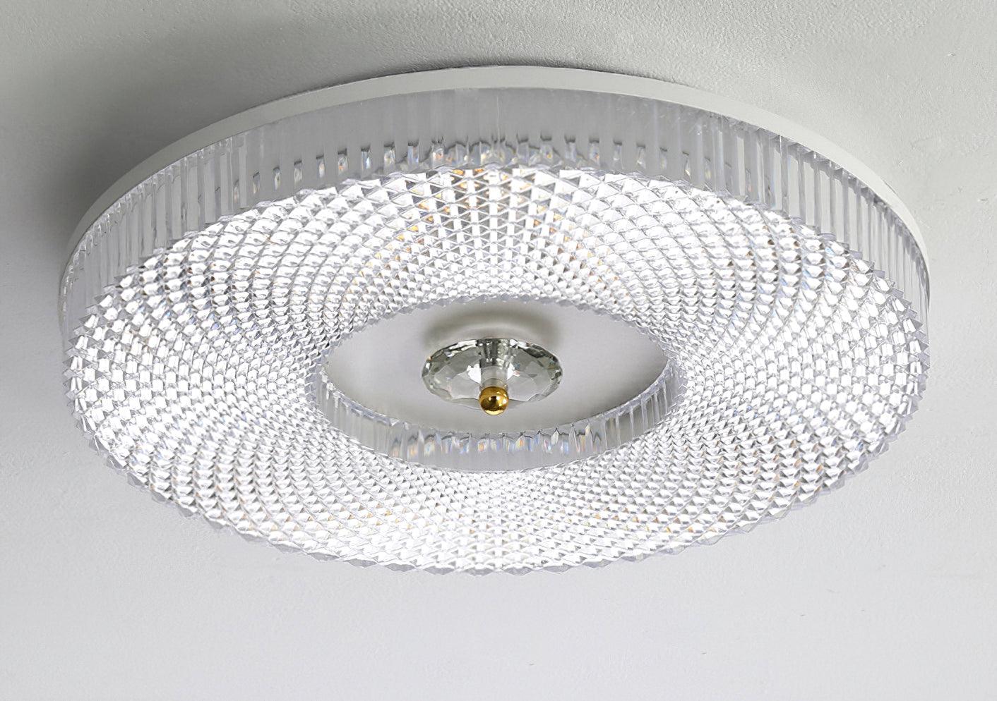 Modern LED Flush Mount Ceiling Light - Metal and Acrylic Fixture