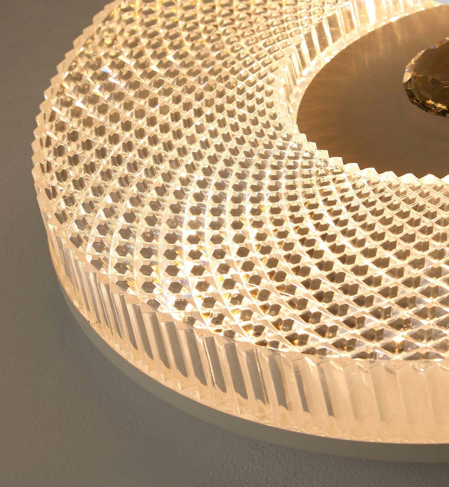 Modern LED Flush Mount Ceiling Light - Metal and Acrylic Fixture