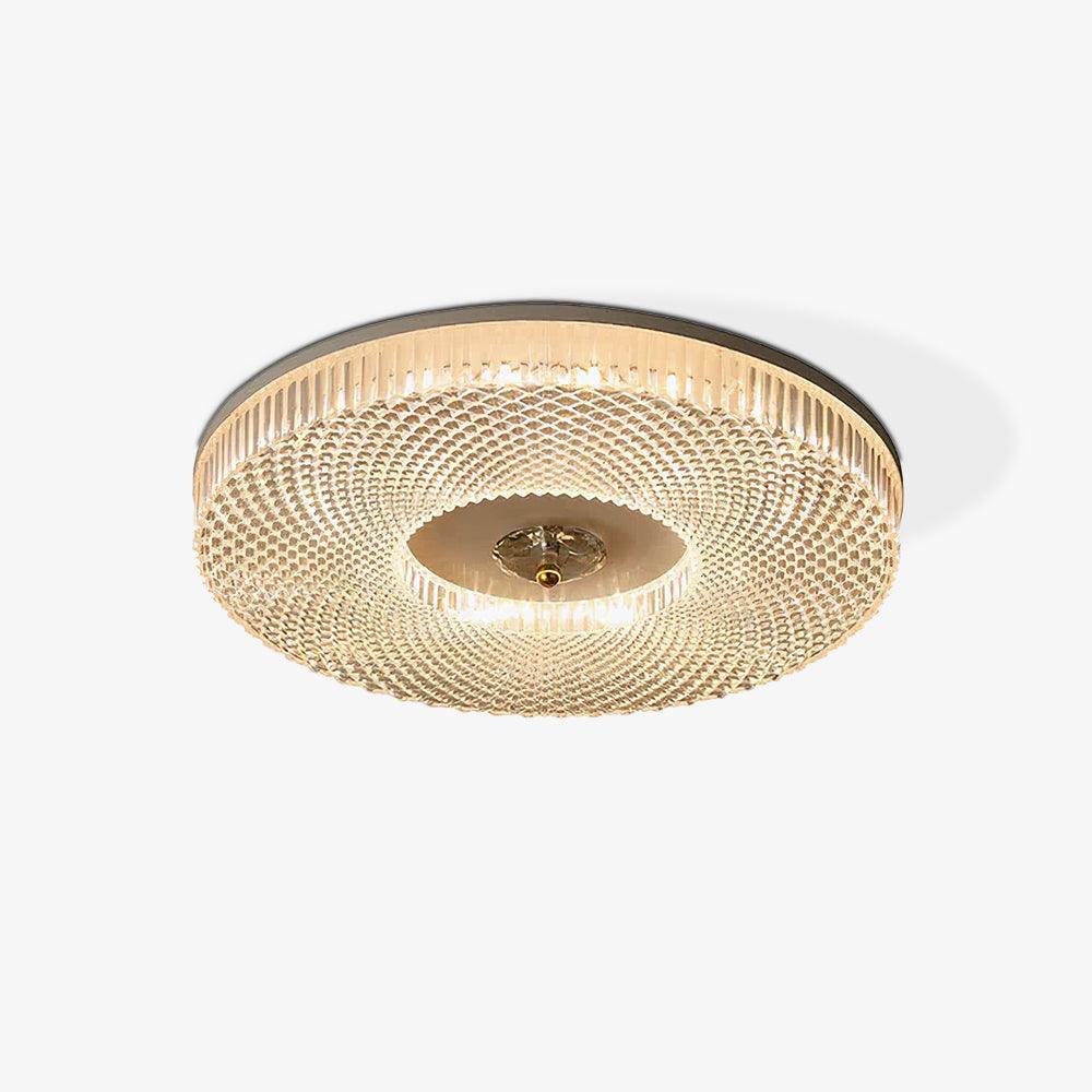 Modern LED Flush Mount Ceiling Light - Metal and Acrylic Fixture