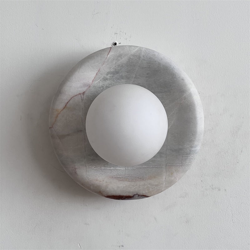 Red Marble Wall Sconce Light – Modern Decorative Lighting Fixture