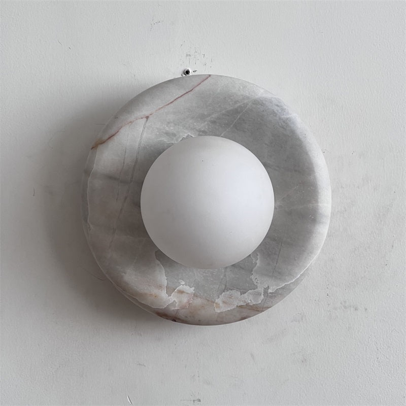 Red Marble Wall Sconce Light – Modern Decorative Lighting Fixture