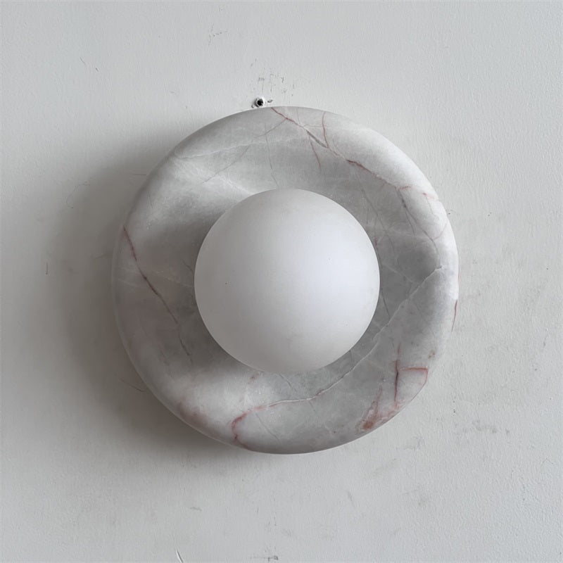 Red Marble Wall Sconce Light – Modern Decorative Lighting Fixture