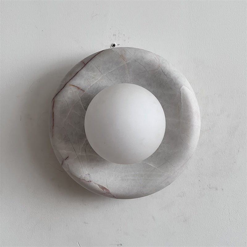 Red Marble Wall Sconce Light – Modern Decorative Lighting Fixture