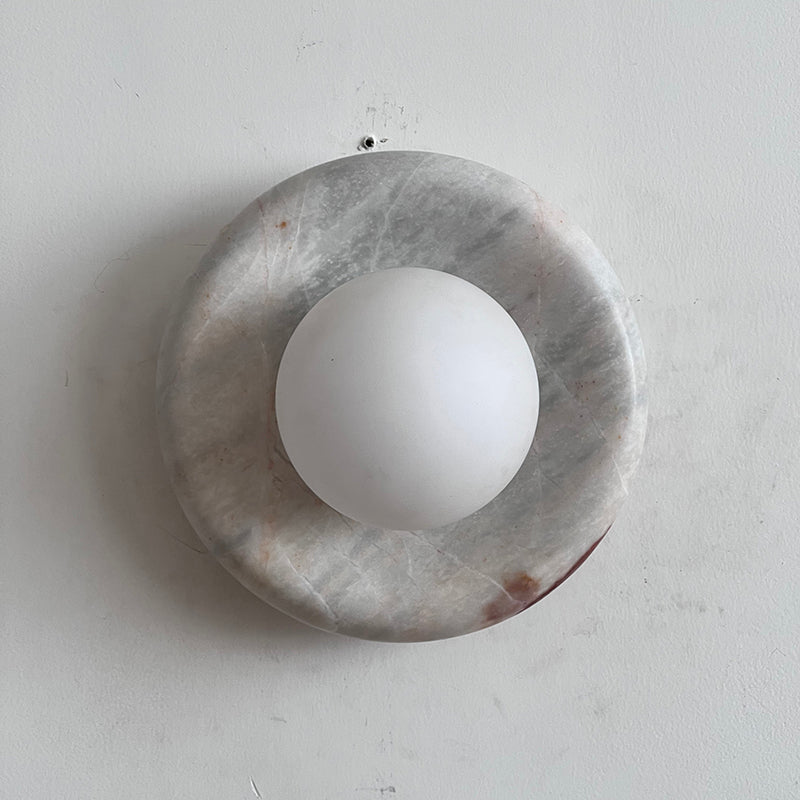 Red Marble Wall Sconce Light – Modern Decorative Lighting Fixture
