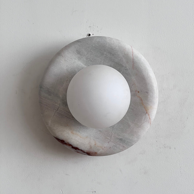 Red Marble Wall Sconce Light – Modern Decorative Lighting Fixture