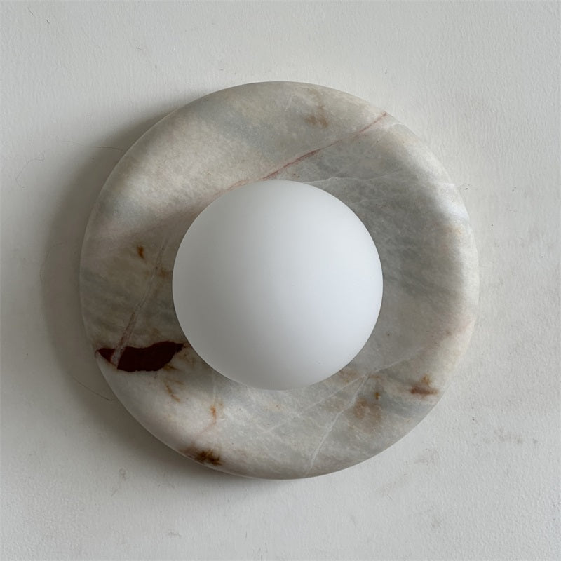 Red Marble Wall Sconce Light – Modern Decorative Lighting Fixture