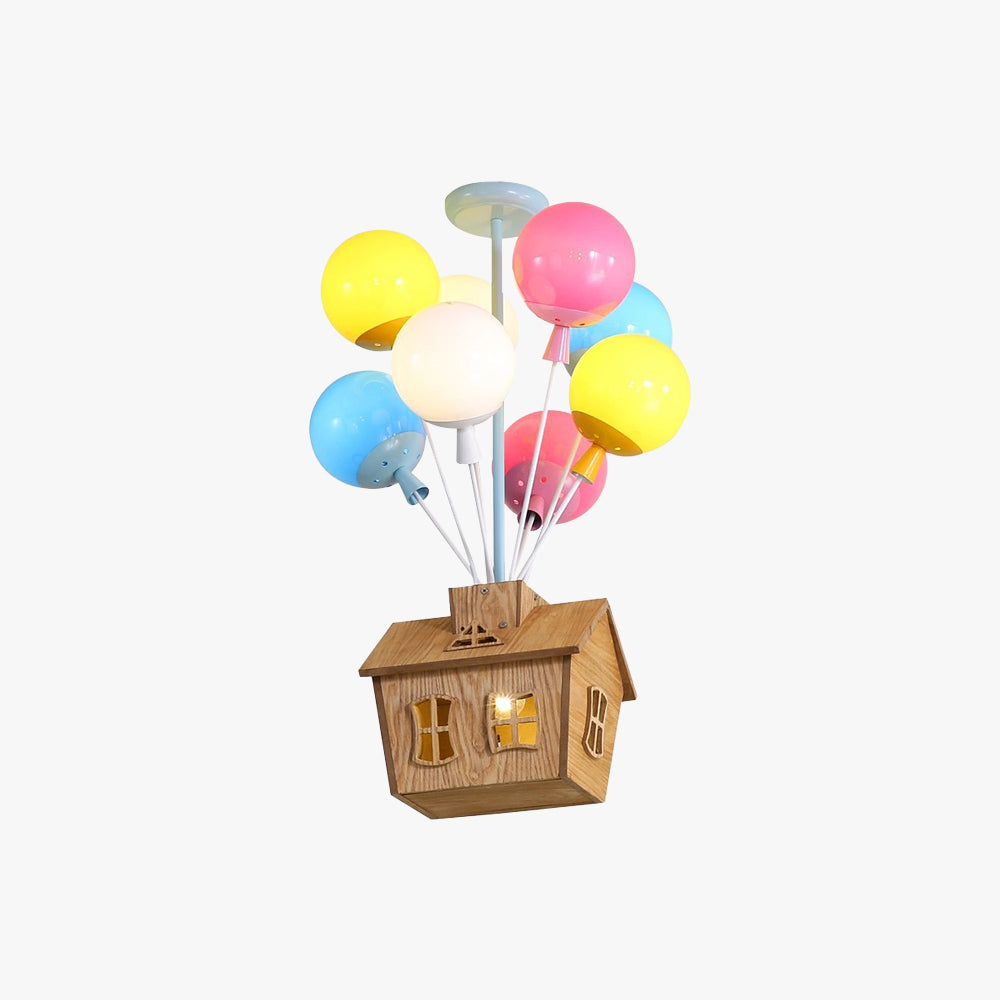 Kids’ Room Flush Mount Ceiling Light – Wooden Ceiling Fixture