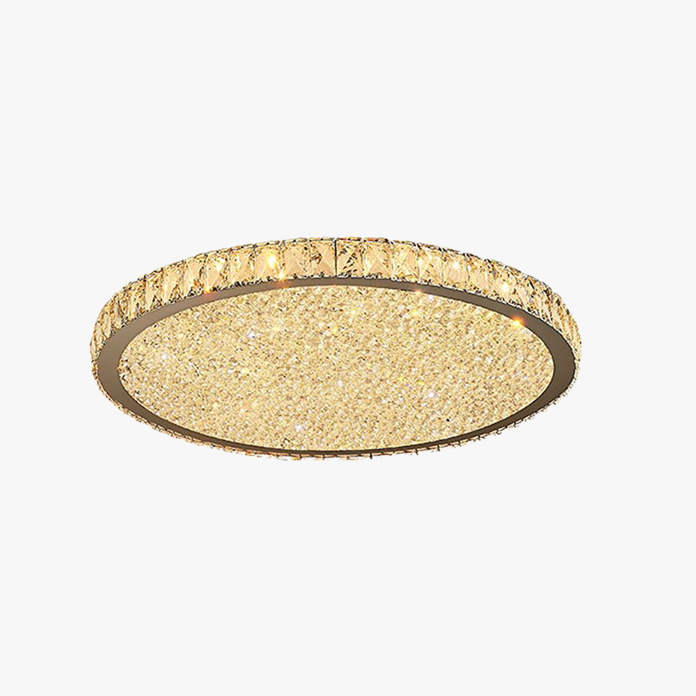 Modern Crystal Ceiling Light – Flush Mount Fixture with Sparkling Crystals