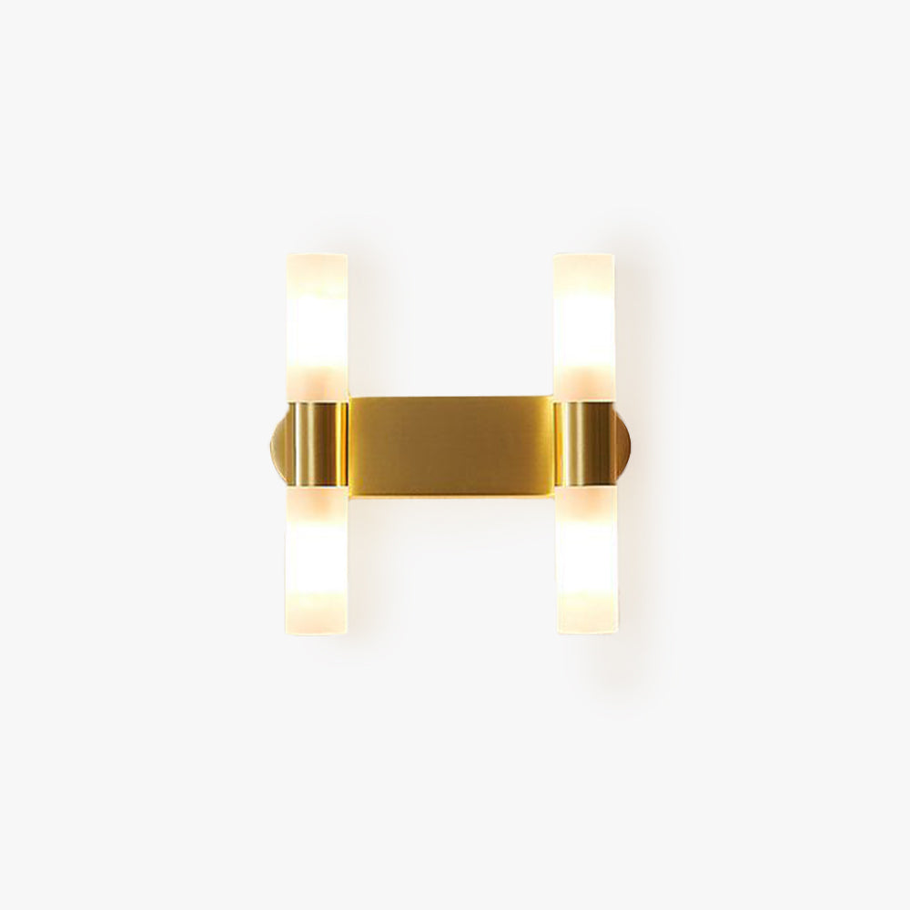 Cylindrical LED Wall Sconce – Sleek Gold Metal Fixture