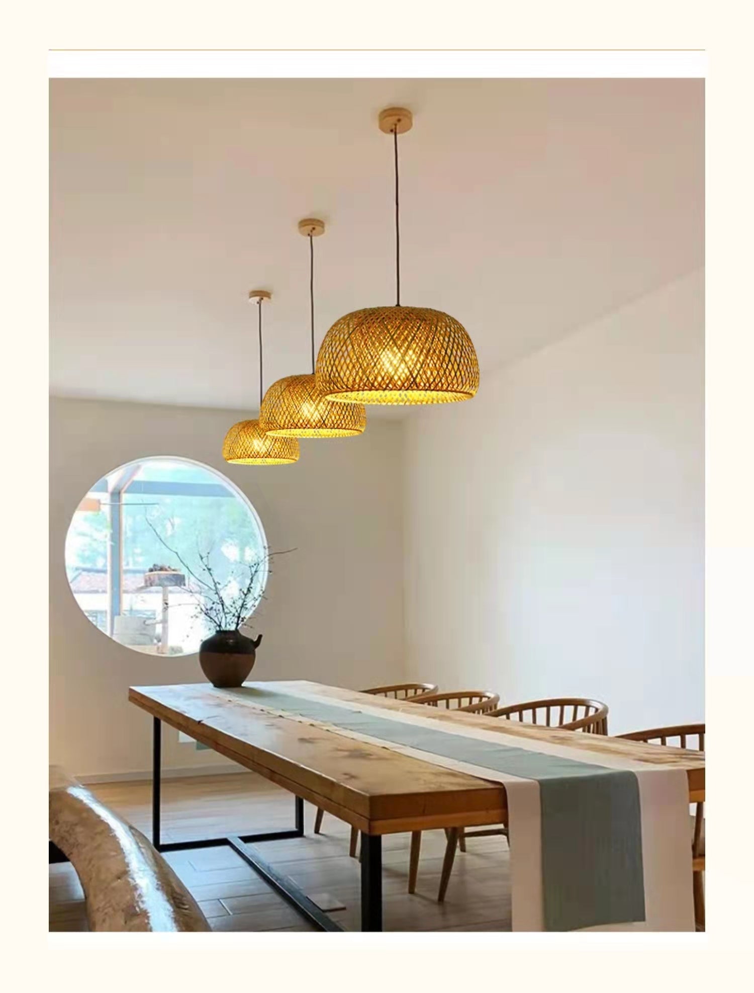 Earthy Bamboo Pendant Light | Boho‑Minimalist Style