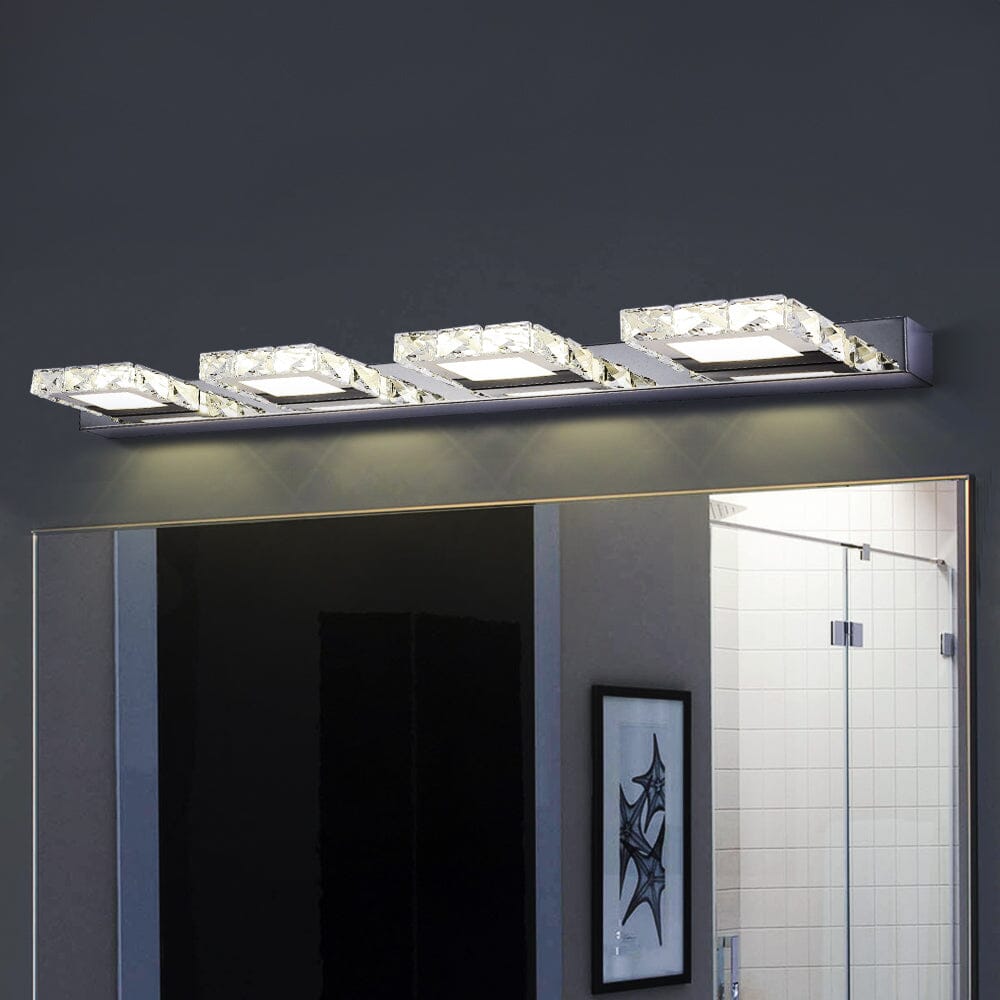 Chrome Finish Bathroom Vanity Light - 4 Lighting Fixture
