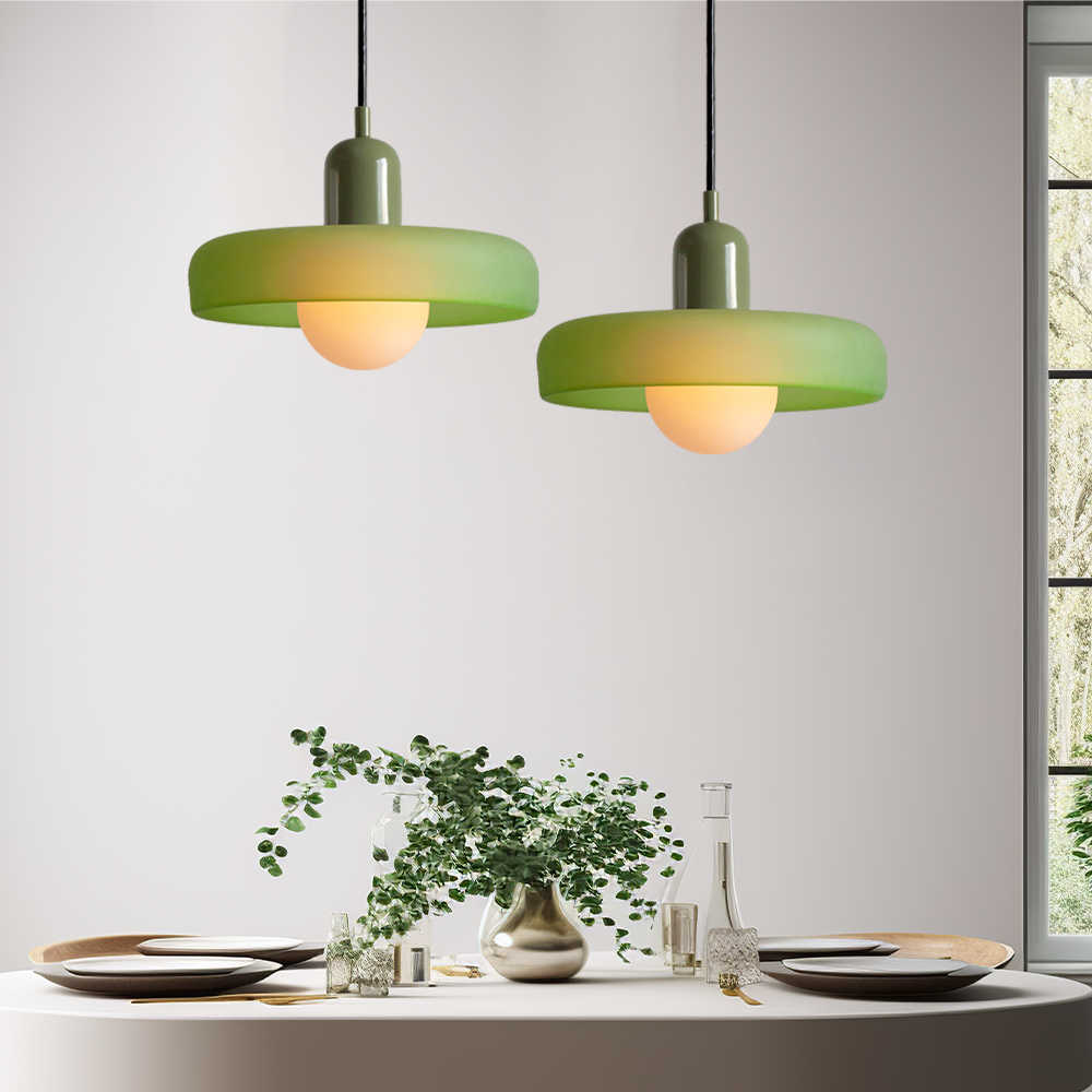 Stylish Ceiling Light with Colored Glass Finish