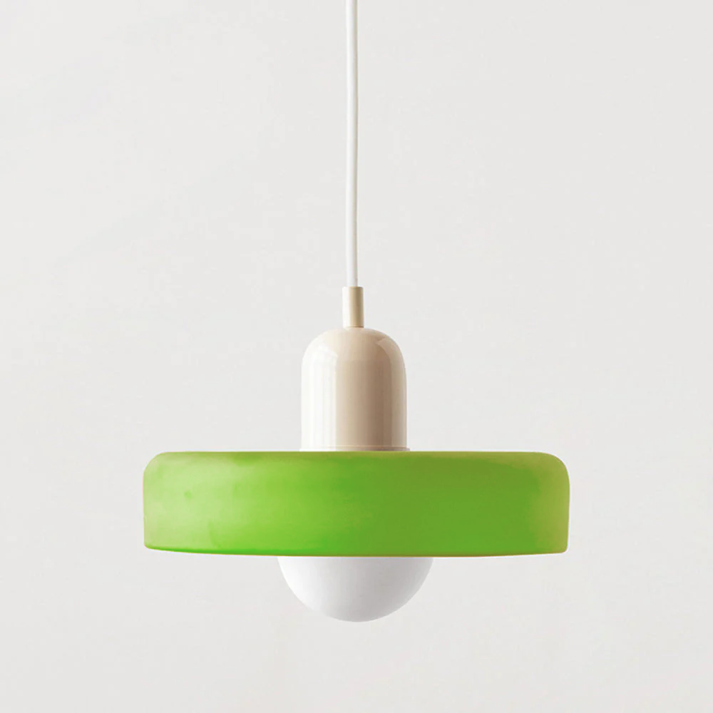 Stylish Ceiling Light with Colored Glass Finish