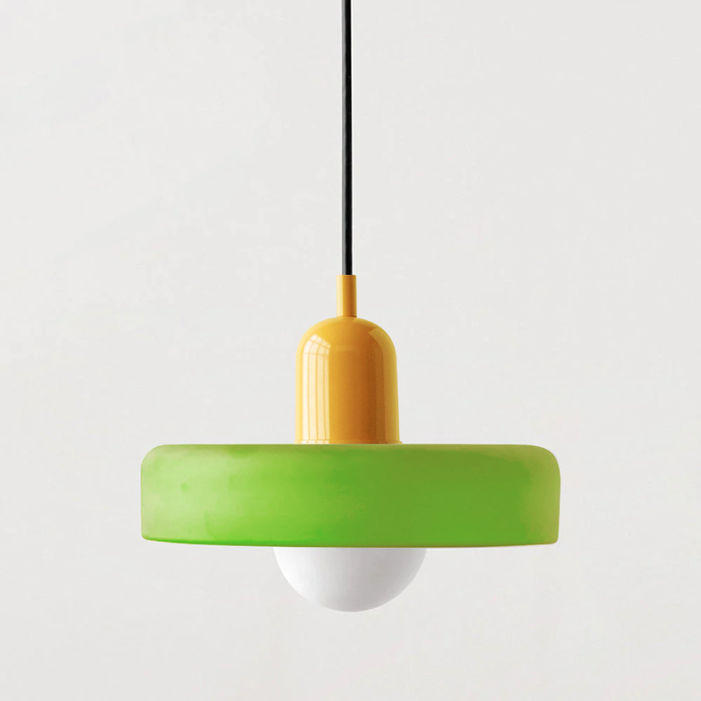 Stylish Ceiling Light with Colored Glass Finish