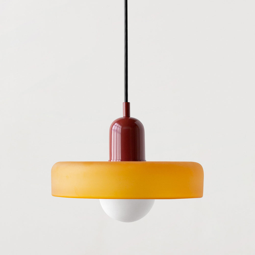 Stylish Ceiling Light with Colored Glass Finish