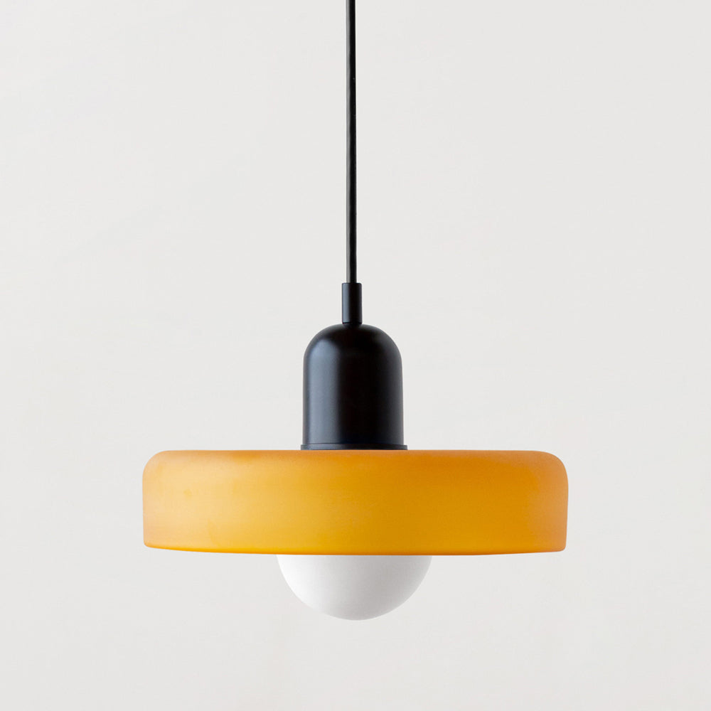 Stylish Ceiling Light with Colored Glass Finish