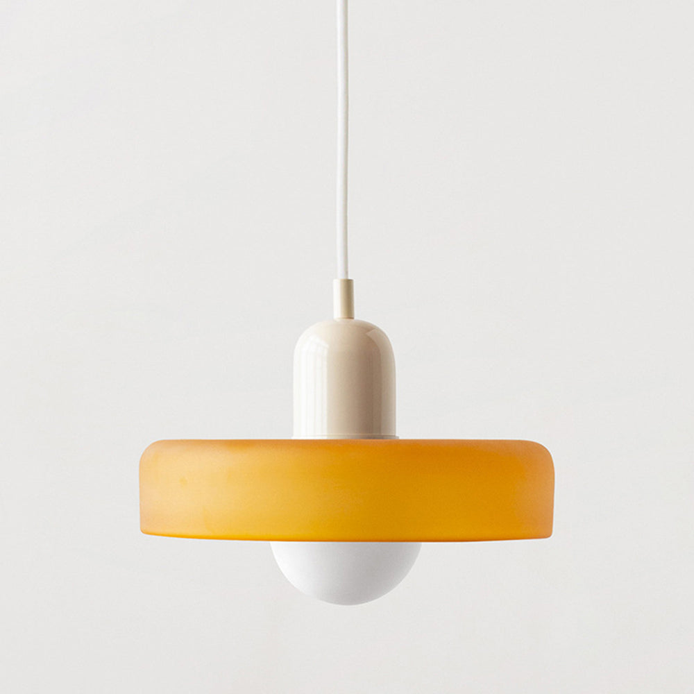 Stylish Ceiling Light with Colored Glass Finish