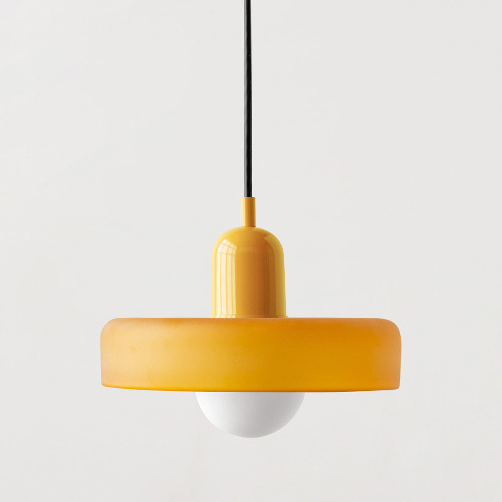 Stylish Ceiling Light with Colored Glass Finish