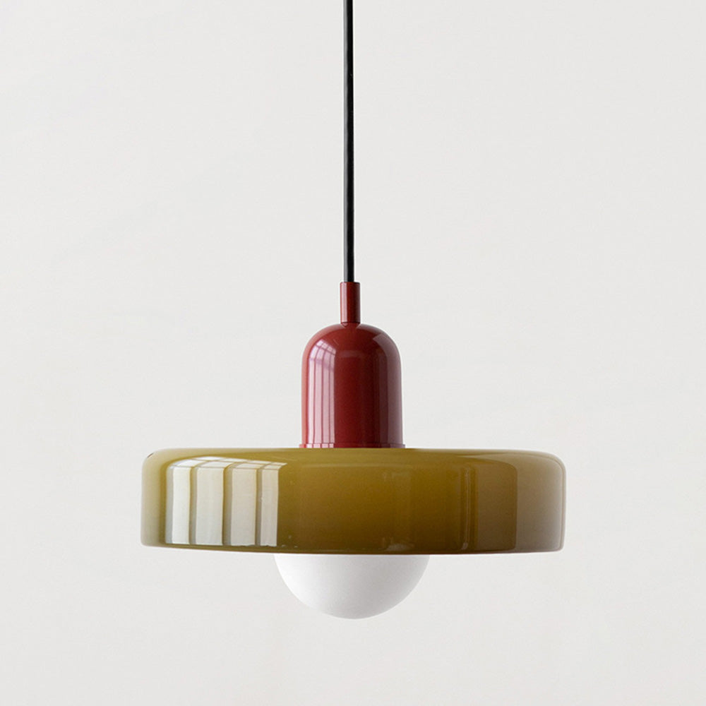 Stylish Ceiling Light with Colored Glass Finish