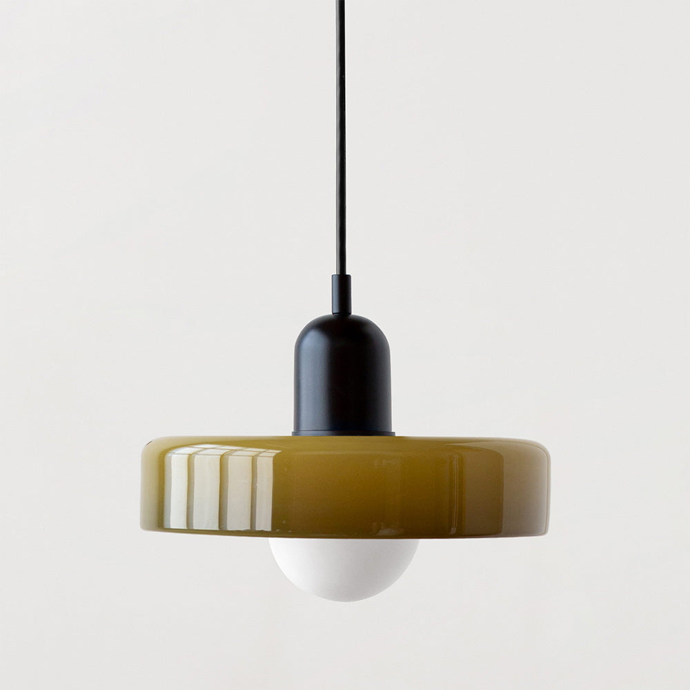 Stylish Ceiling Light with Colored Glass Finish