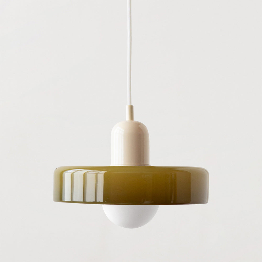 Stylish Ceiling Light with Colored Glass Finish